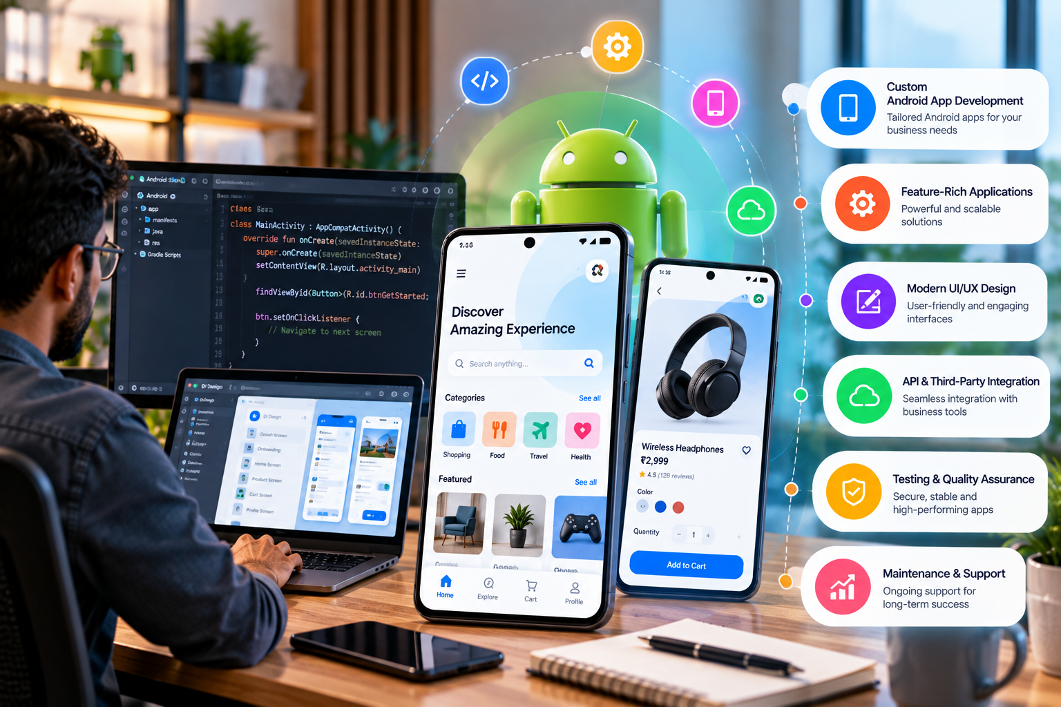 Mobile application design and development interface