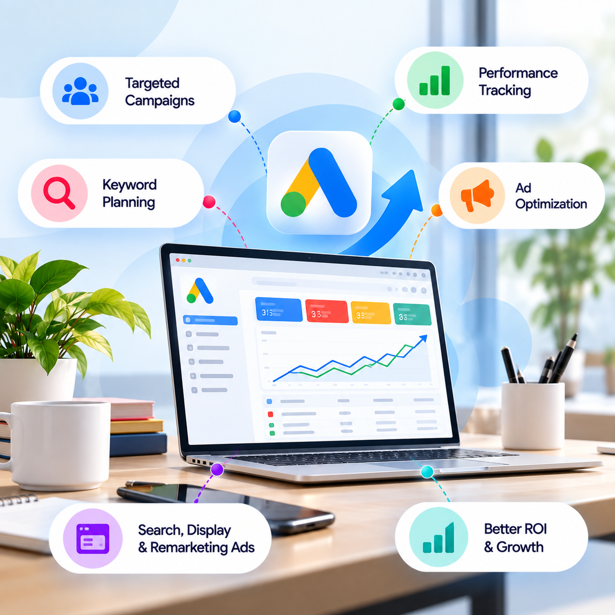 Google Ads campaign management and reporting dashboard